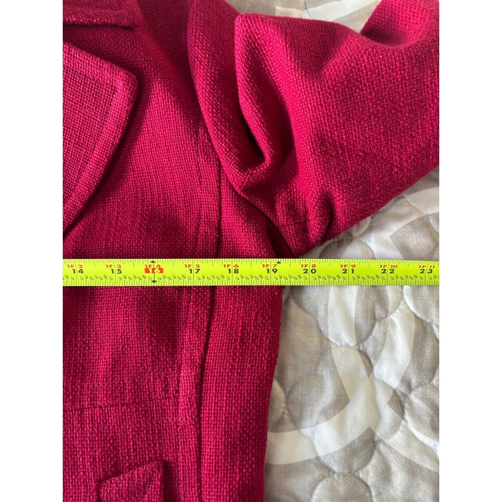 Talbots Cotton Blazer Size 12 Raspberry Red - Picture 7 of 7